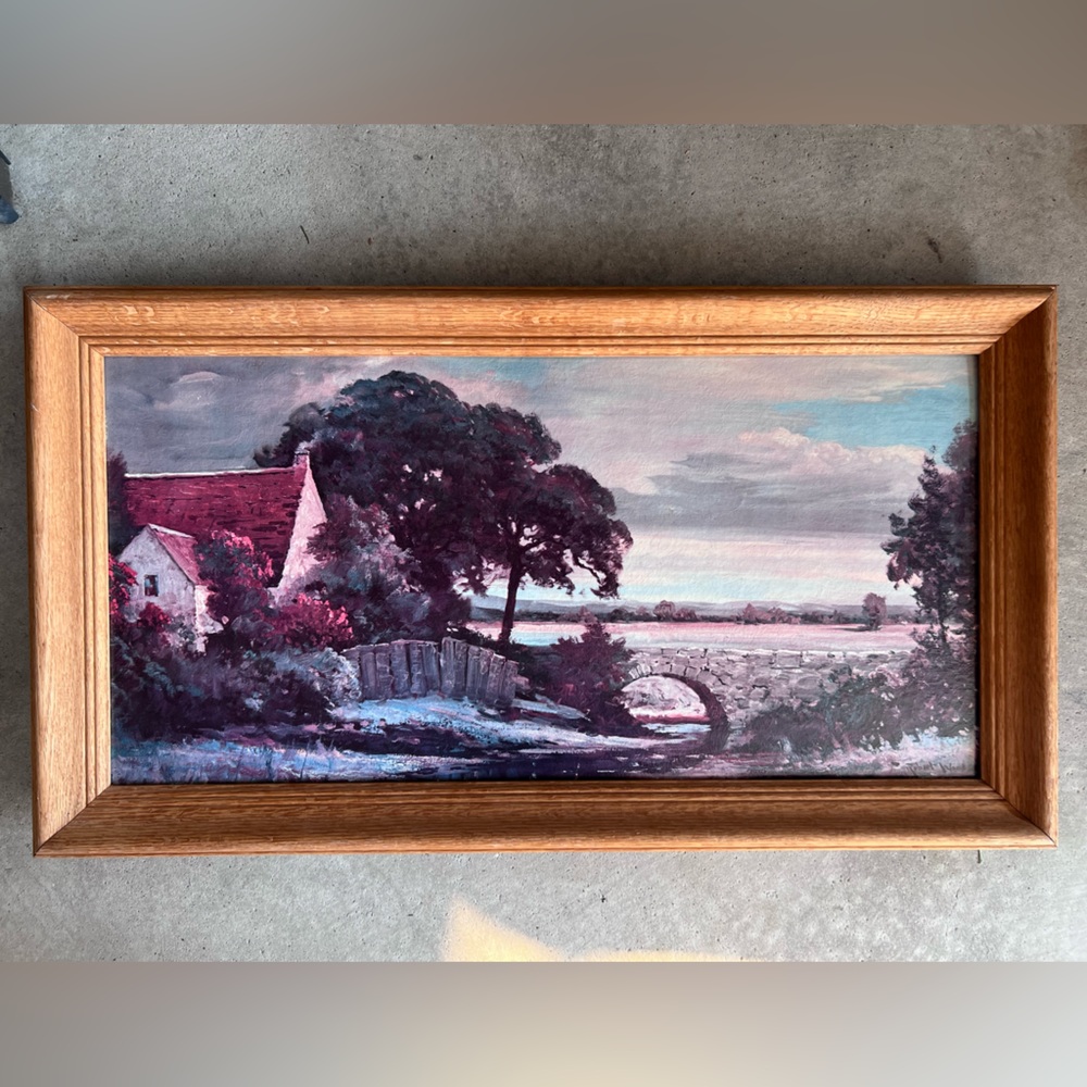 Robert Wood Vintage California Cottage painting